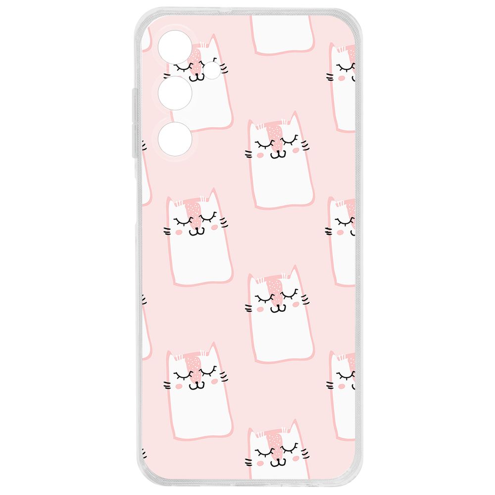 

Чехол-накладка Krutoff Clear Case Котики паттерн для Samsung Galaxy A25 5G (A256), Прозрачный