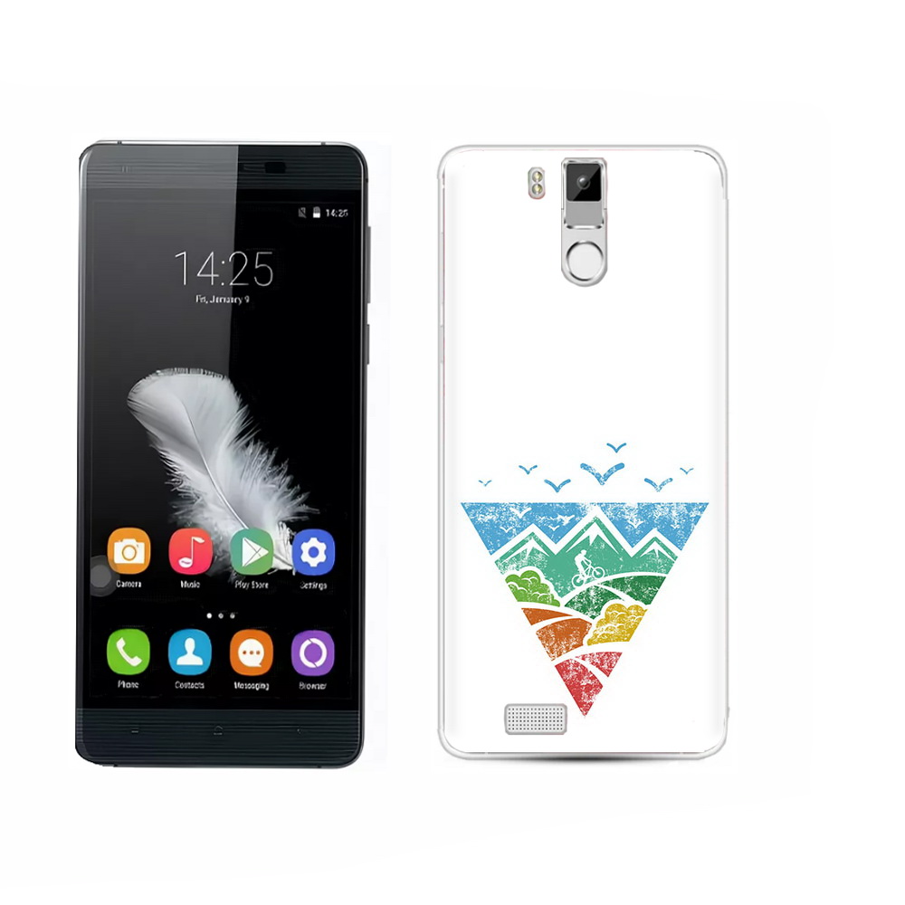 

Чехол MyPads Tocco для Oukitel K6000 Pro Лес земля море чайки, Прозрачный, Tocco