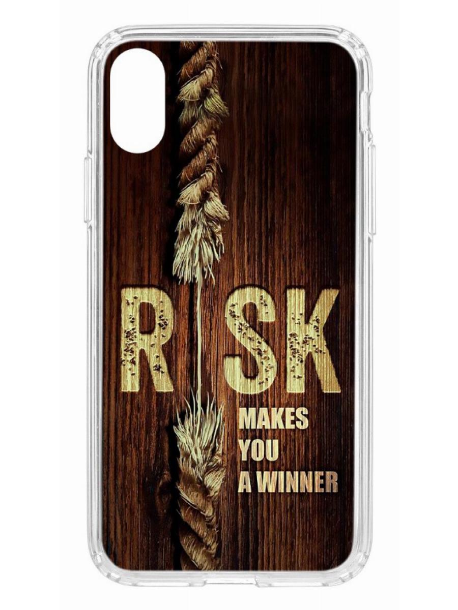 

Чехол для Apple iPhone X/XS КRUЧЕ Print Барт Симпсон прозрачный с рисунком