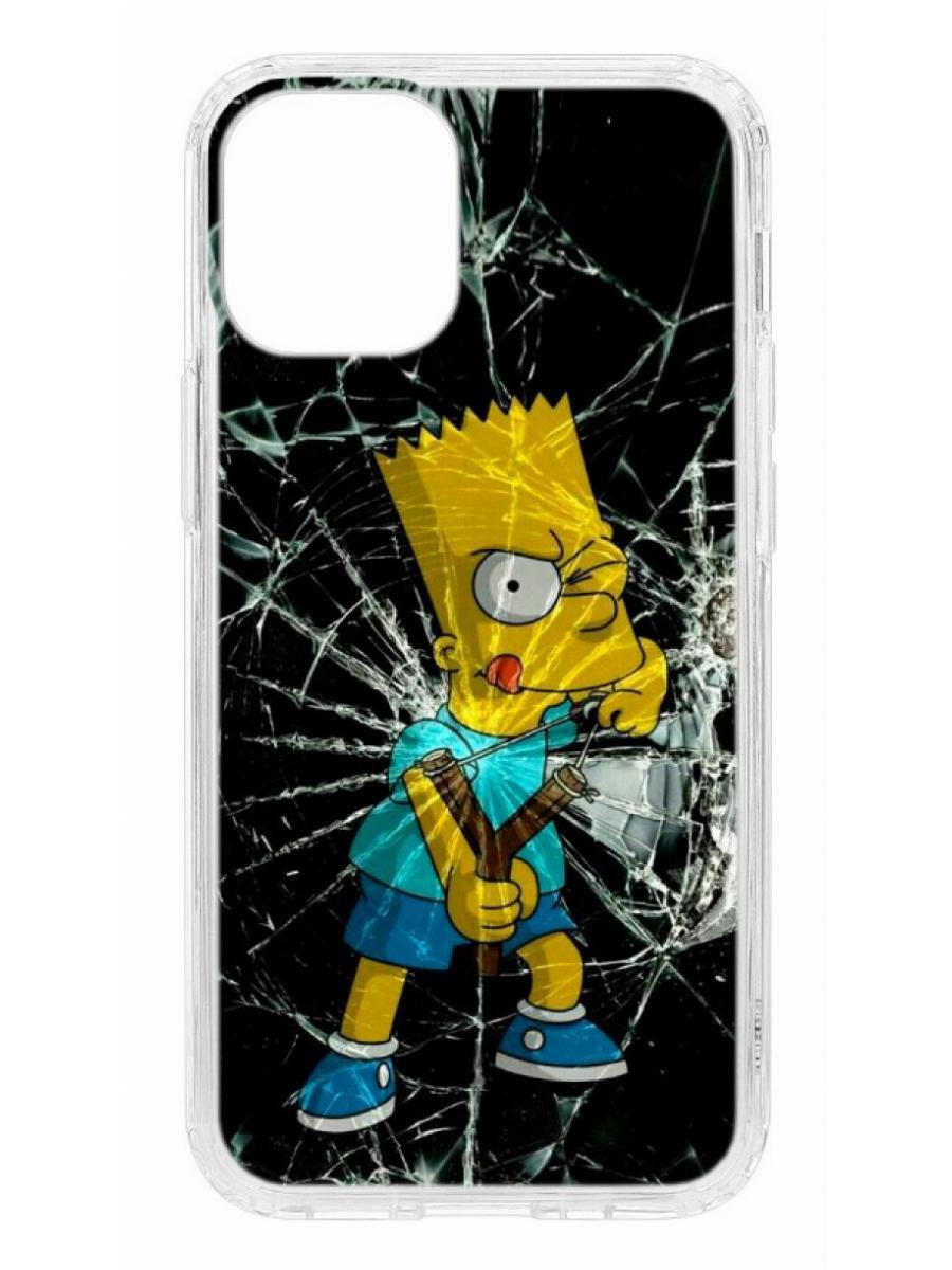 фото Чехол на iphone 12 mini kruche print барт симпсон кruче