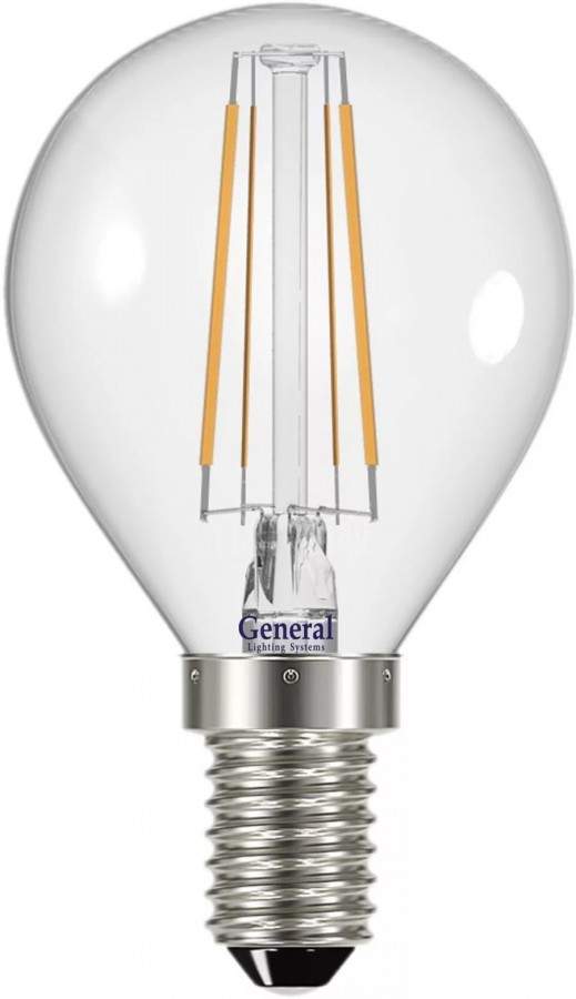 

Лампа светодиодная GENERAL E14 8W 2700K "Шар" арт. 614115 - (10 шт.)