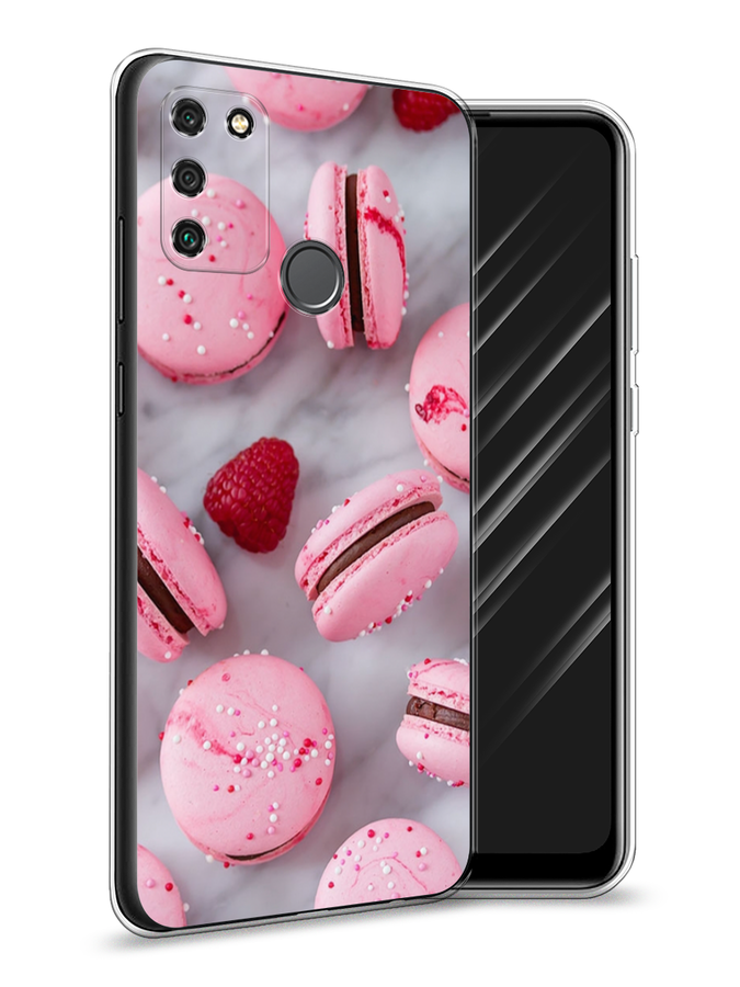 

Чехол Awog на Honor 9A "Макарони с малиной", Серый;розовый, 612350-10