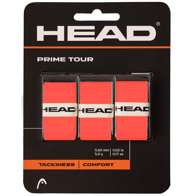 

Обмотка для ручки HEAD Overgrip Prime Tour x3, Coral, Красный