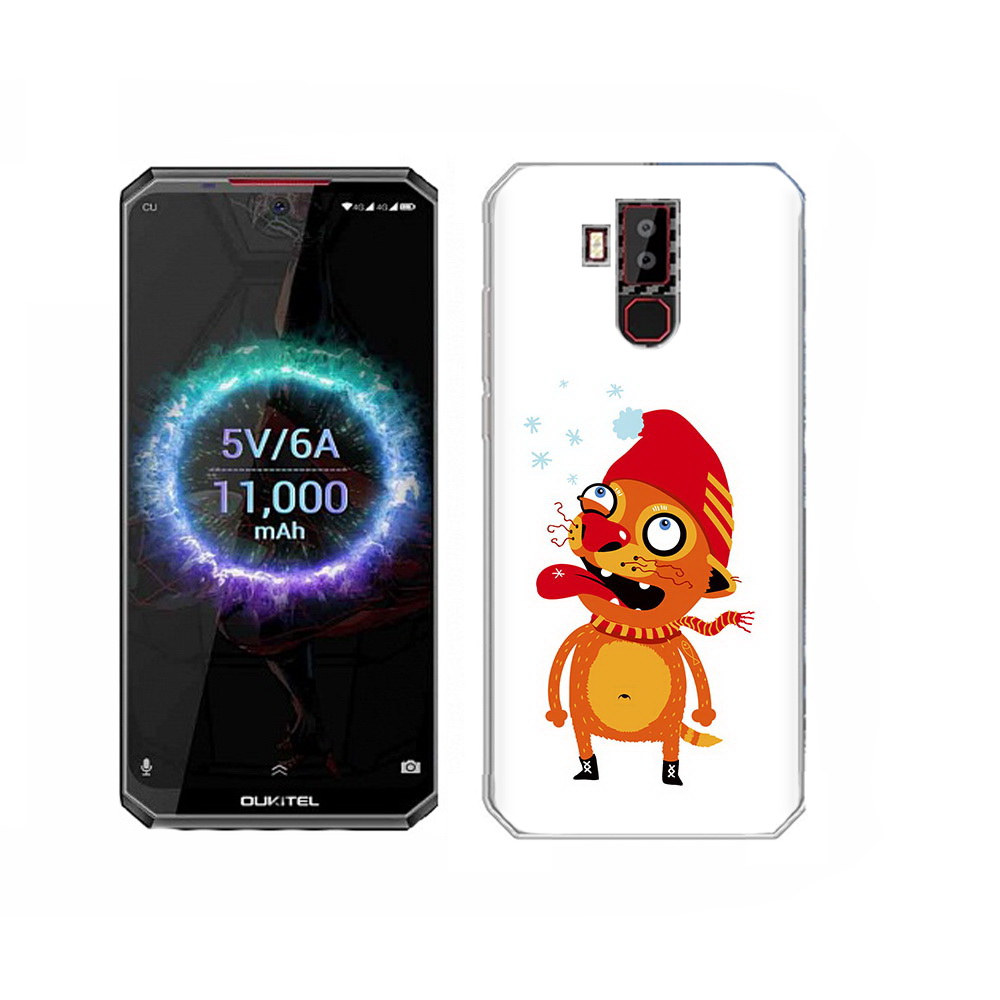 

Чехол MyPads Tocco для Oukitel K13 Pro Зимний кот, Прозрачный, Tocco
