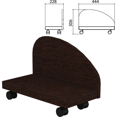 фото Подставка под системный блок "приоритет", 228х444х306 мм, венге, к-929, к-929 венге