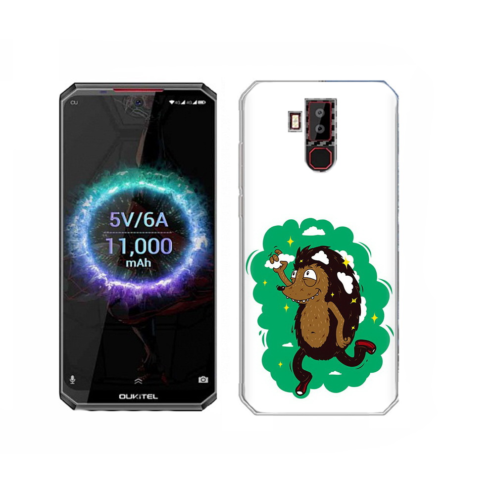 

Чехол MyPads Tocco для Oukitel K13 Pro Ежик в облаках, Прозрачный, Tocco