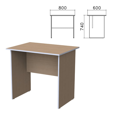 

Стол письменный "Бюджет", 800х600х740 мм, орех онтарио, 402659-160, 402659-160