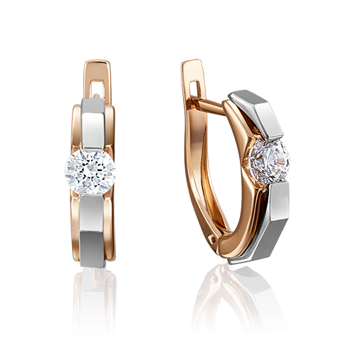 

Серьги из золота PLATINA jewelry 02-4064, фианит, 02-4064