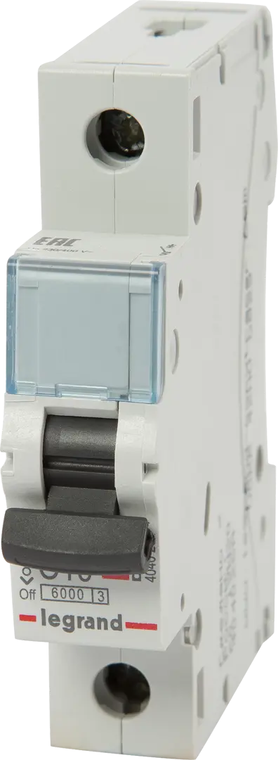 

Автоматический выключатель Legrand TX3 1P C10 А 6 кА