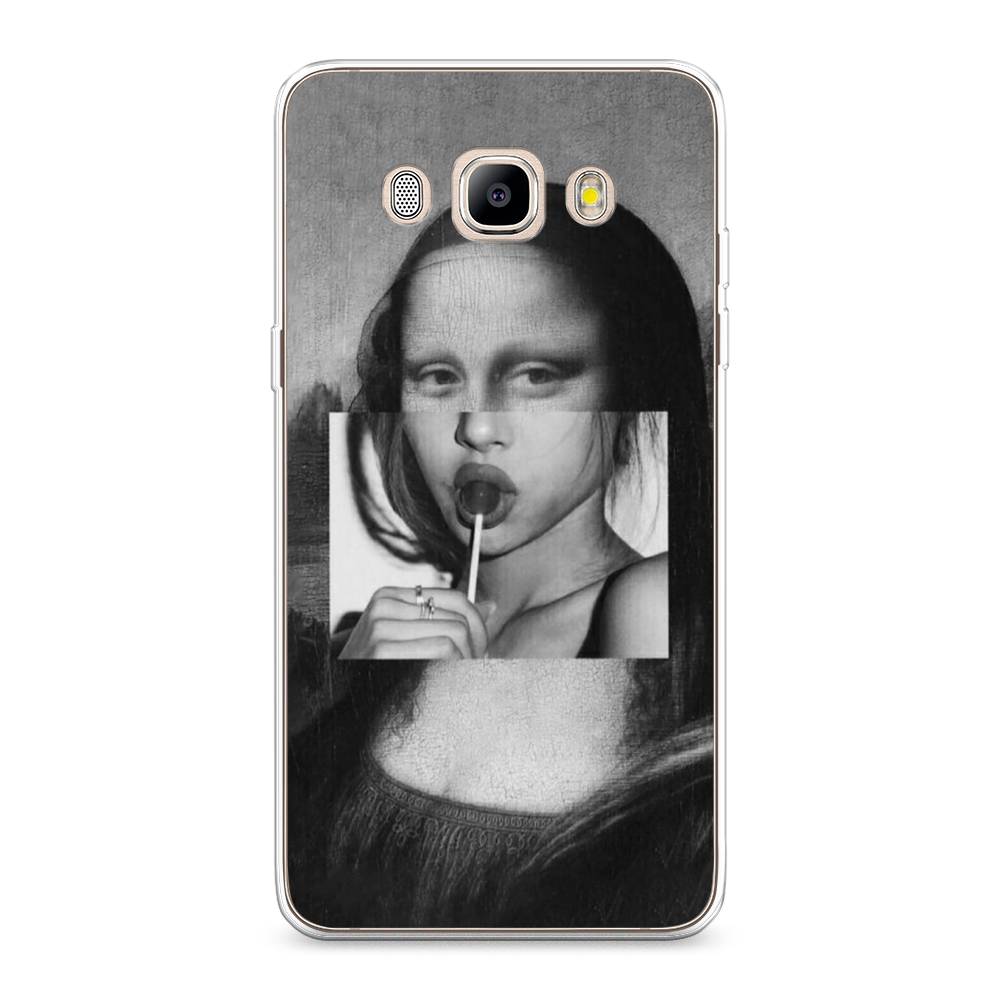 

Чехол Awog на Samsung Galaxy J5 2016 / Самсунг J5 2016 "Mona Lisa sucking lollipop", Серый, 22750-9