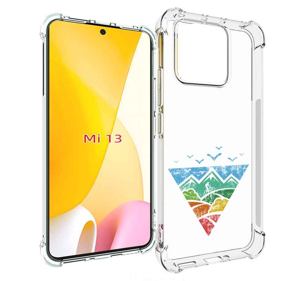 

Чехол MyPads Лес земля море чайки для Xiaomi 13, Прозрачный, Tocco