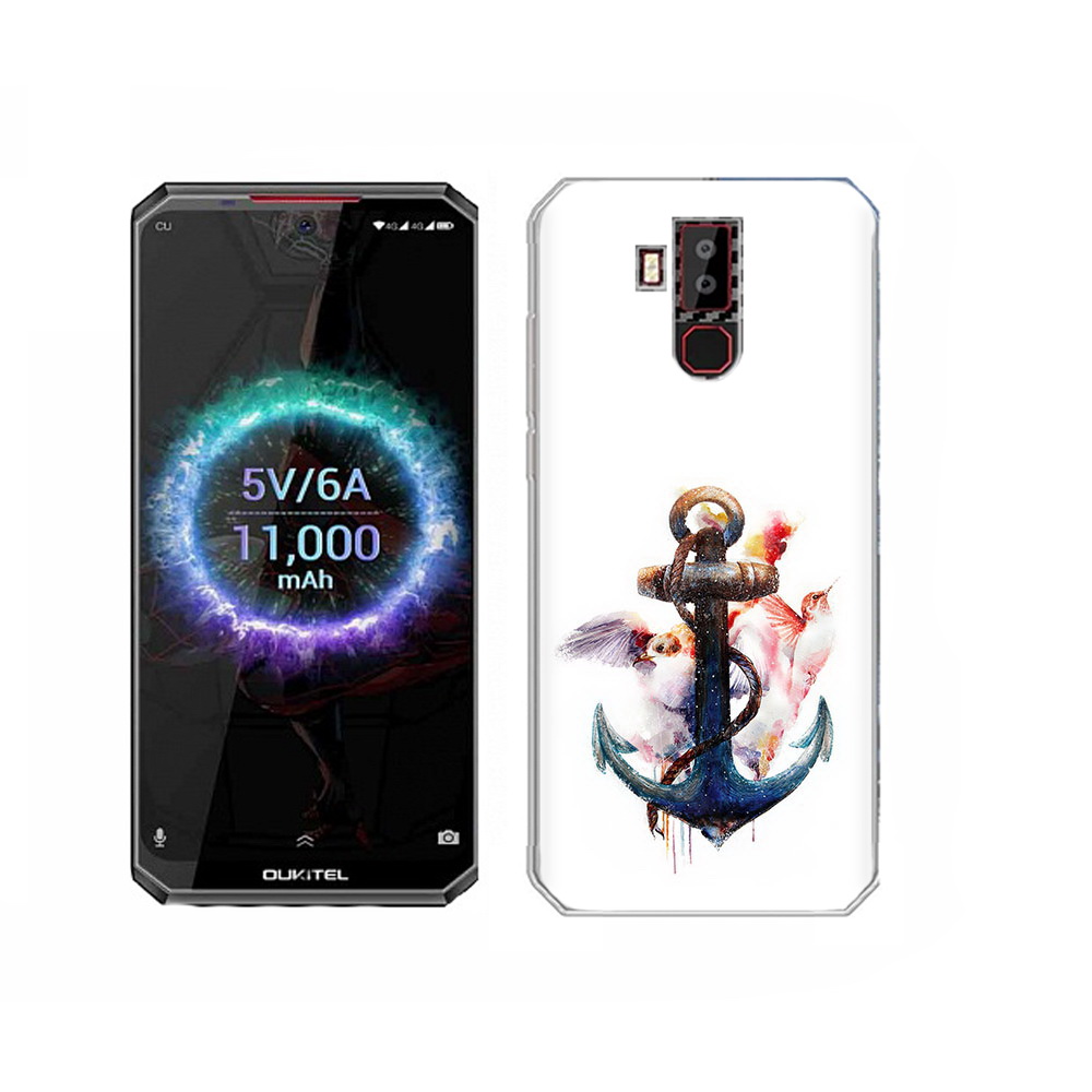 

Чехол MyPads Tocco для Oukitel K13 Pro якорь с птицами, Прозрачный, Tocco