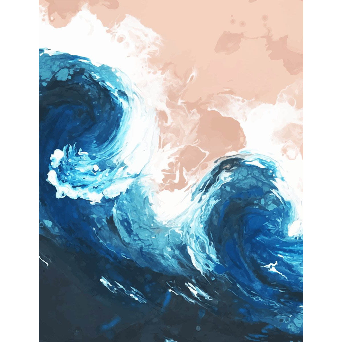 

FA005 Набор для творчества Картина в стиле fluid art 'Морская волна' 30*30см