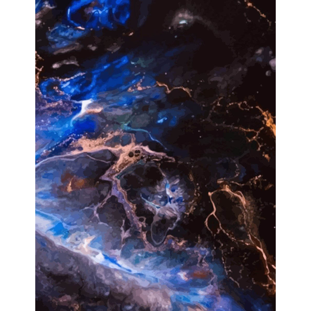 

FA003 Набор для творчества Картина в стиле fluid art 'Космос' 30*30см
