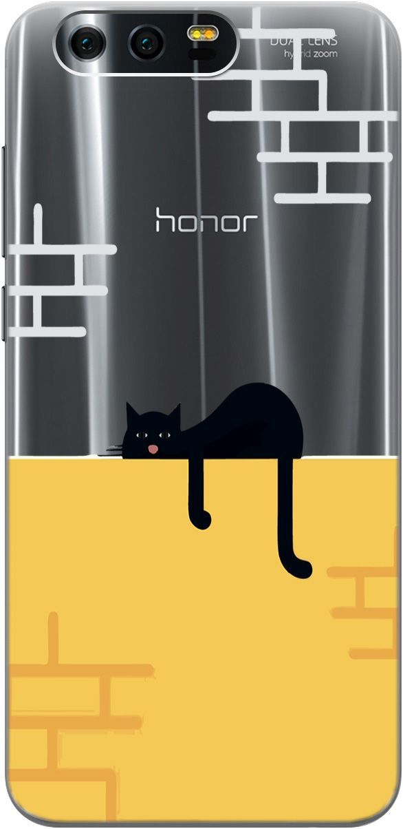 

Силиконовый чехол на Honor 9с 3D принтом "Lazy Cat" прозрачный, Прозрачный;желтый, 5224