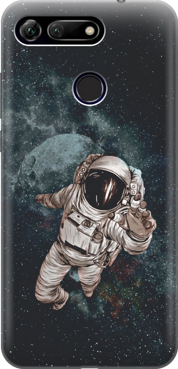 

Силиконовый чехол на Honor View 20 (V20) с принтом "Космонавт", Белый;черный, 6449