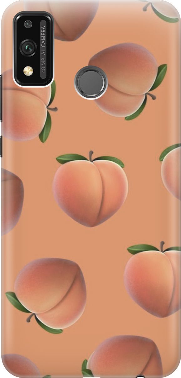 

Силиконовый чехол на Honor 9X Lite с принтом "Падающие персики", Красный;оранжевый, 6431