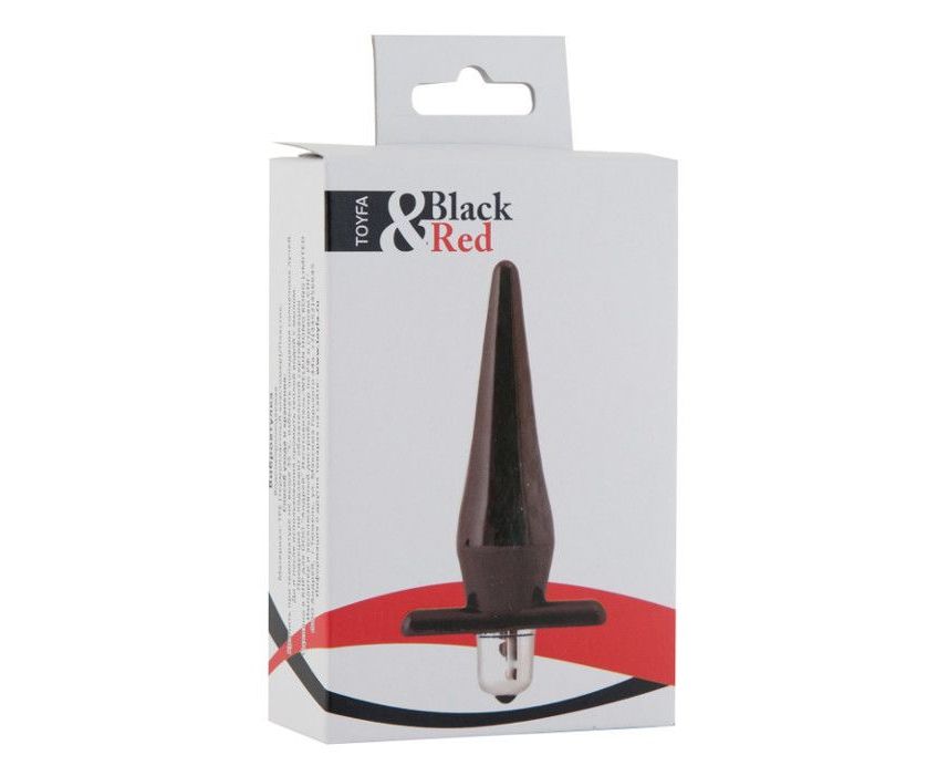 Черная водонепроницаемая вибровтулка Black Red 12,7 см