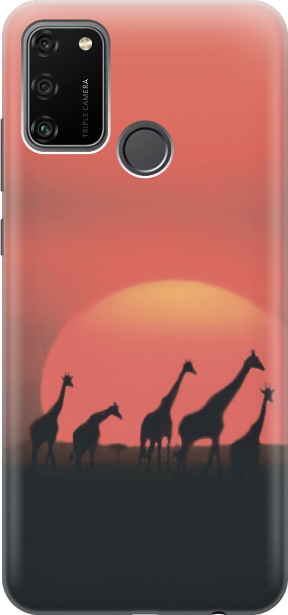 

Силиконовый чехол на Honor 9A с принтом "Жирафы", Красный, 6407