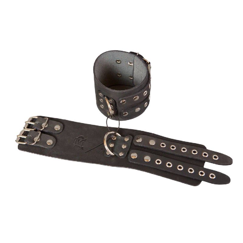 Оковы на ноги Podium кожаные без подкладки широкие черный