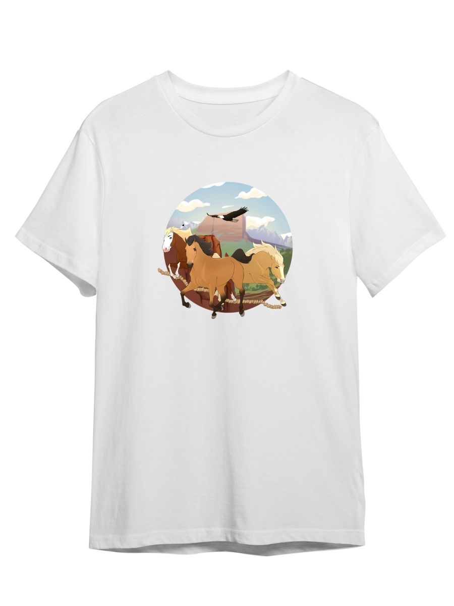 фото Футболка унисекс сувенирshop спирит/душа прерий/мультфильм 9 белая 4xl