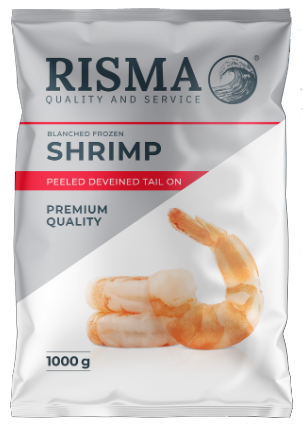 

Креветки Risma 100/200 очищенные бланшированные замороженные 1 кг