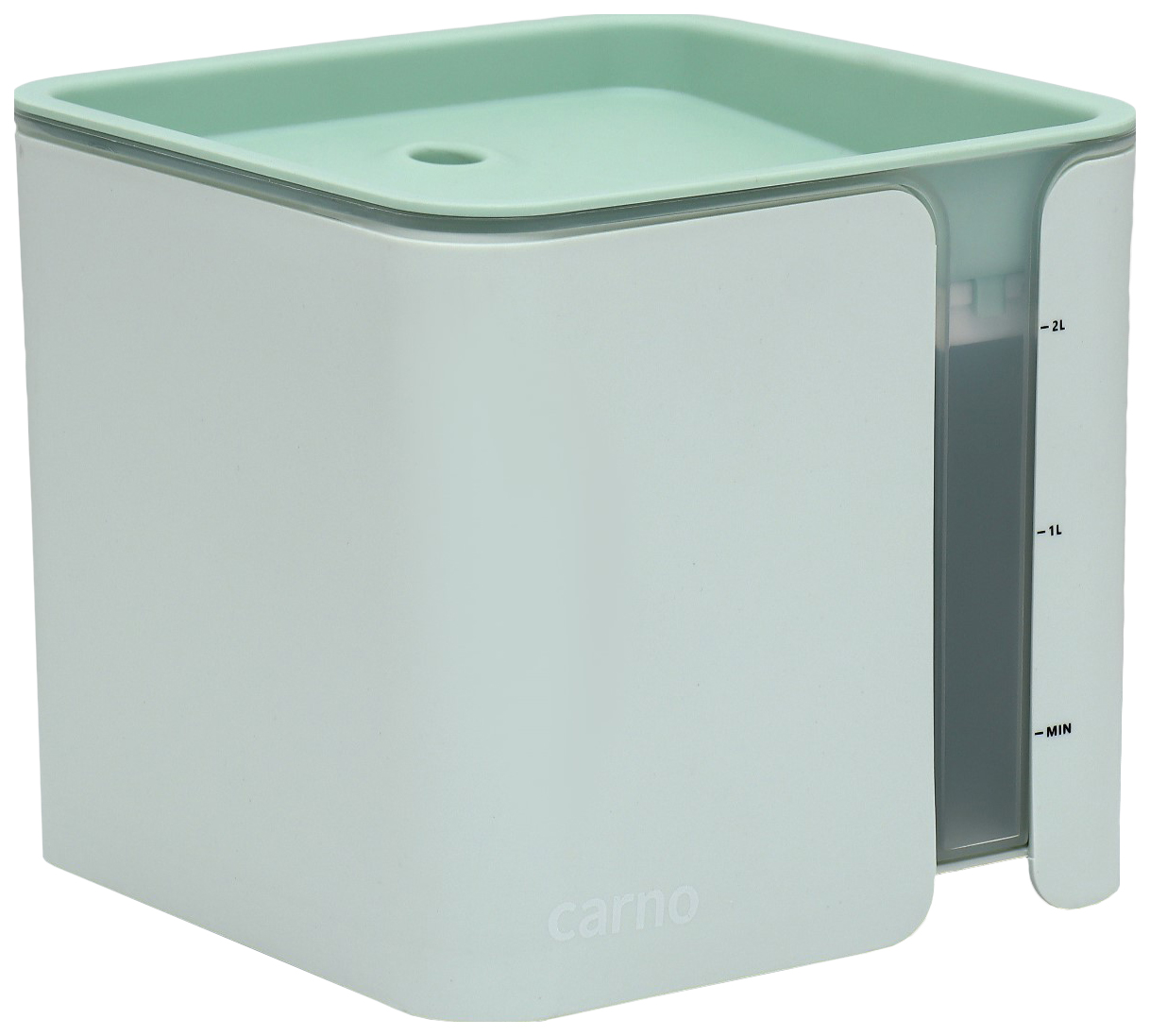 Фонтанчик для животных Carno, с датчиком воды и фильтром, 2 л, 18х16 см, зеленый