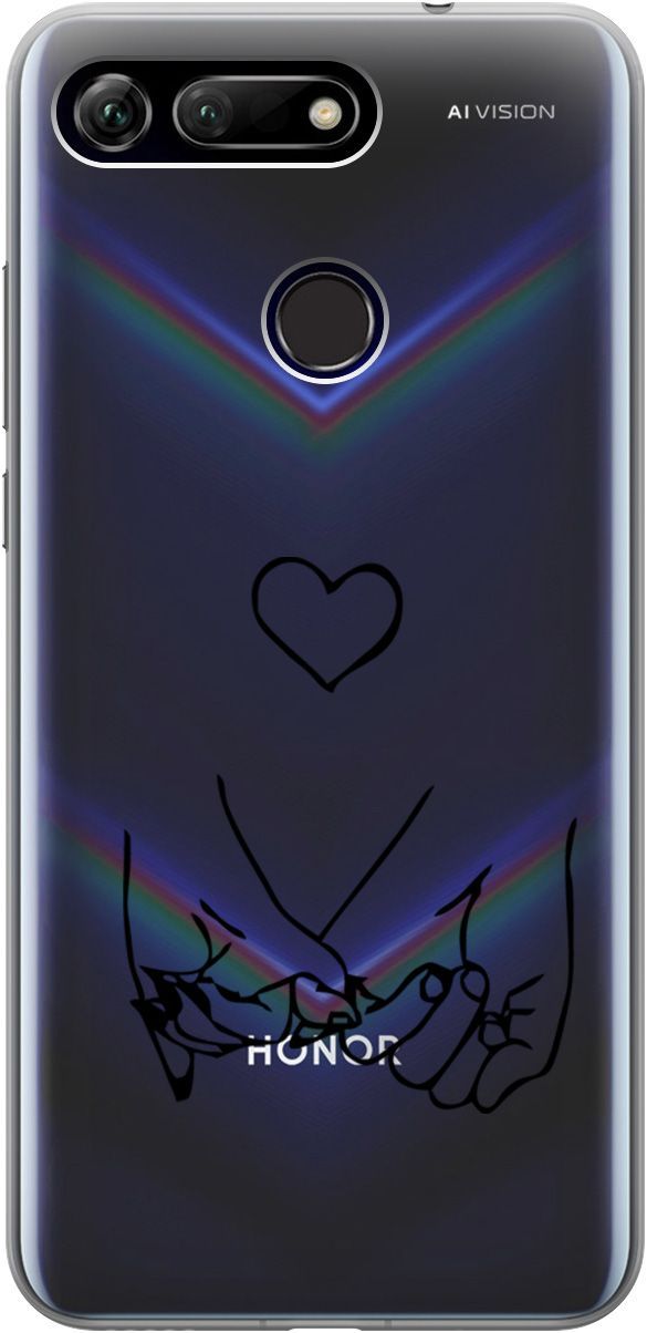 

Чехол на Honor View 20 (V20) с принтом "Lovers Hands" прозрачный, 5234