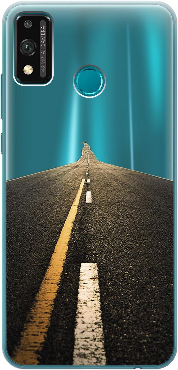 

Силиконовый чехол на Honor 9X Lite с 3D принтом "Road" прозрачный, Прозрачный;коричневый, 5231