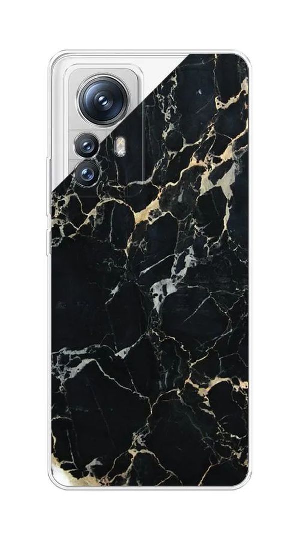 

Чехол Awog на Xiaomi 12S Pro "Черный мрамор уголок", Разноцветный, 316150-3
