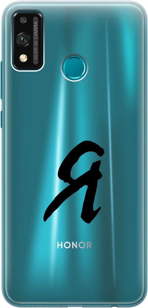 

Силиконовый чехол на Honor 9X Lite с 3D принтом "I" прозрачный, Прозрачный;черный, 5231