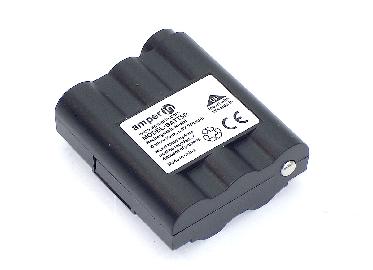 фото Аккумулятор amperin для midland gxt1000 gxt300 gxt400 (batt-5r) 900mah 6v ni-mh