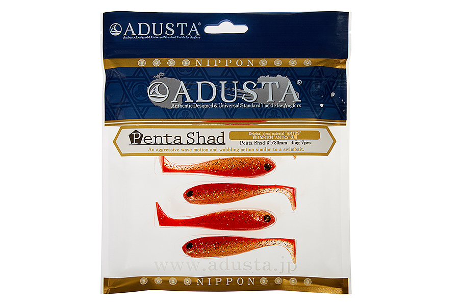 

Приманка Adusta Penta shad 4" #116 Red Golden Shad