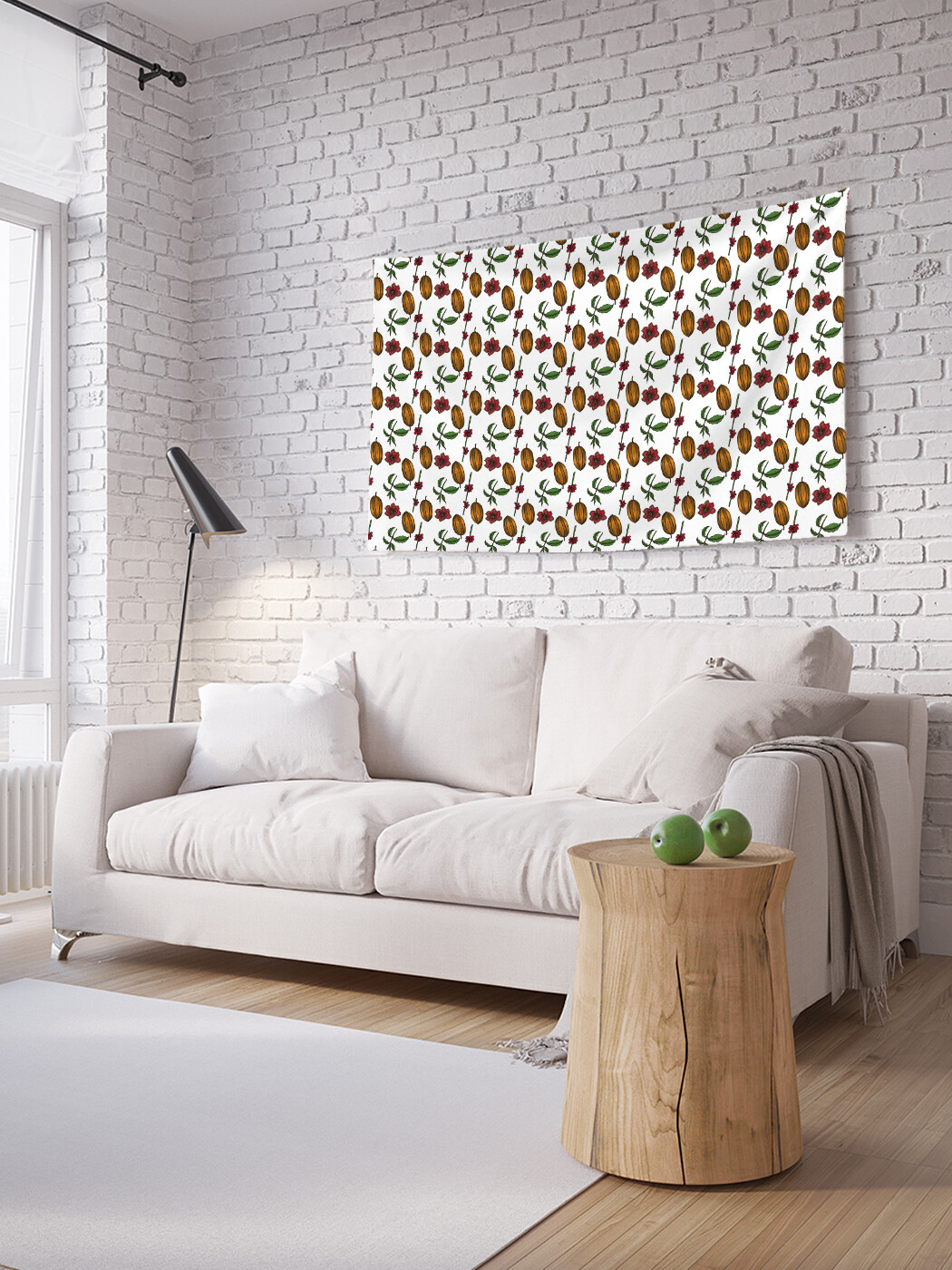 

Горизонтальное фотопанно JoyArty Какао бобы и цветы, из ткани, 100х150 см
