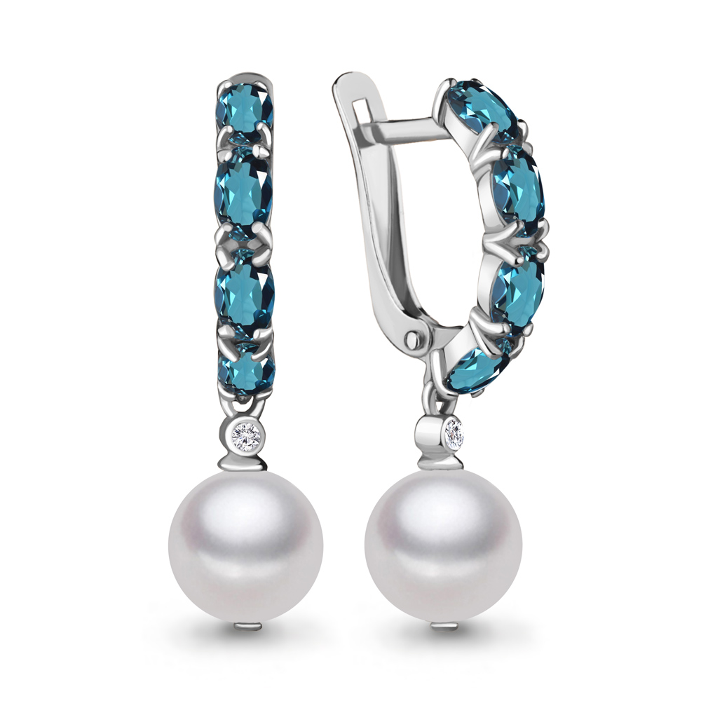 

Серьги из серебра с топазом Aquamarine Aquamarine 4745208_925_р, 4745208_925_р