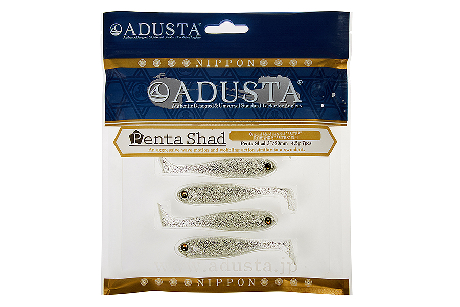 

Приманка Adusta Penta shad 3" #013 Clear Silver Glitter S