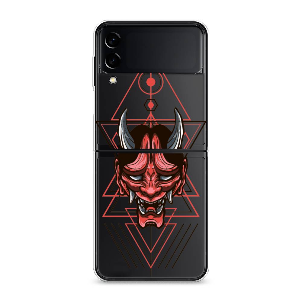 

Чехол на Samsung Galaxy Z Flip 3 "Hanya Oni mask", Серый;красный;черный, 2103750-4