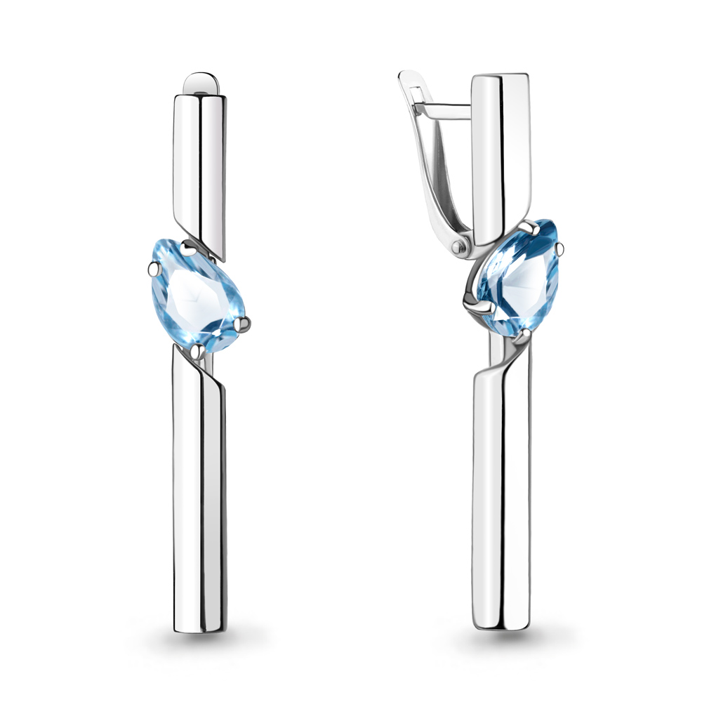 

Серьги из серебра с топазом Aquamarine Aquamarine 4744705_925_р, 4744705_925_р