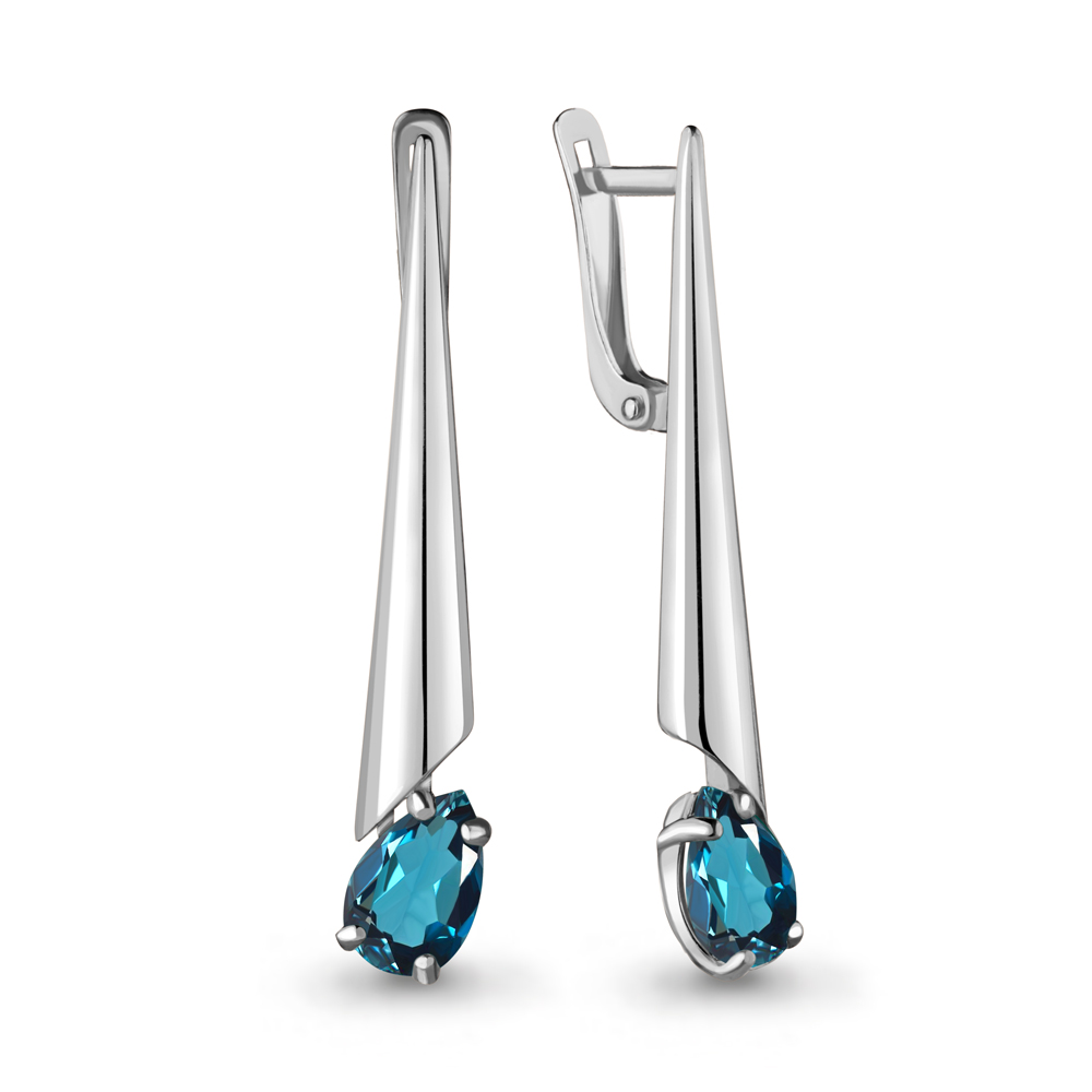 

Серьги из серебра с топазом Aquamarine Aquamarine 4744608_925_р, 4744608_925_р