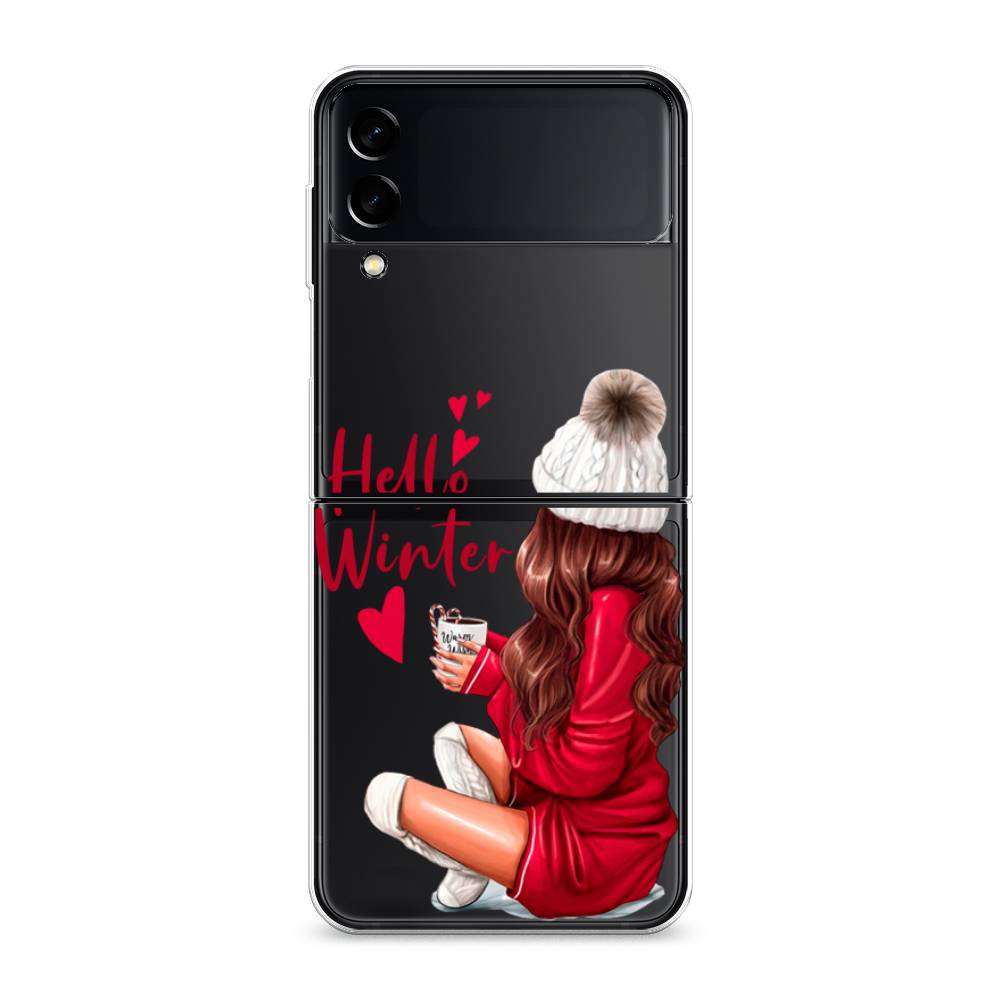 

Чехол на Samsung Galaxy Z Flip 3 "Hello winter", Красный;белый;коричневый, 2103750-5