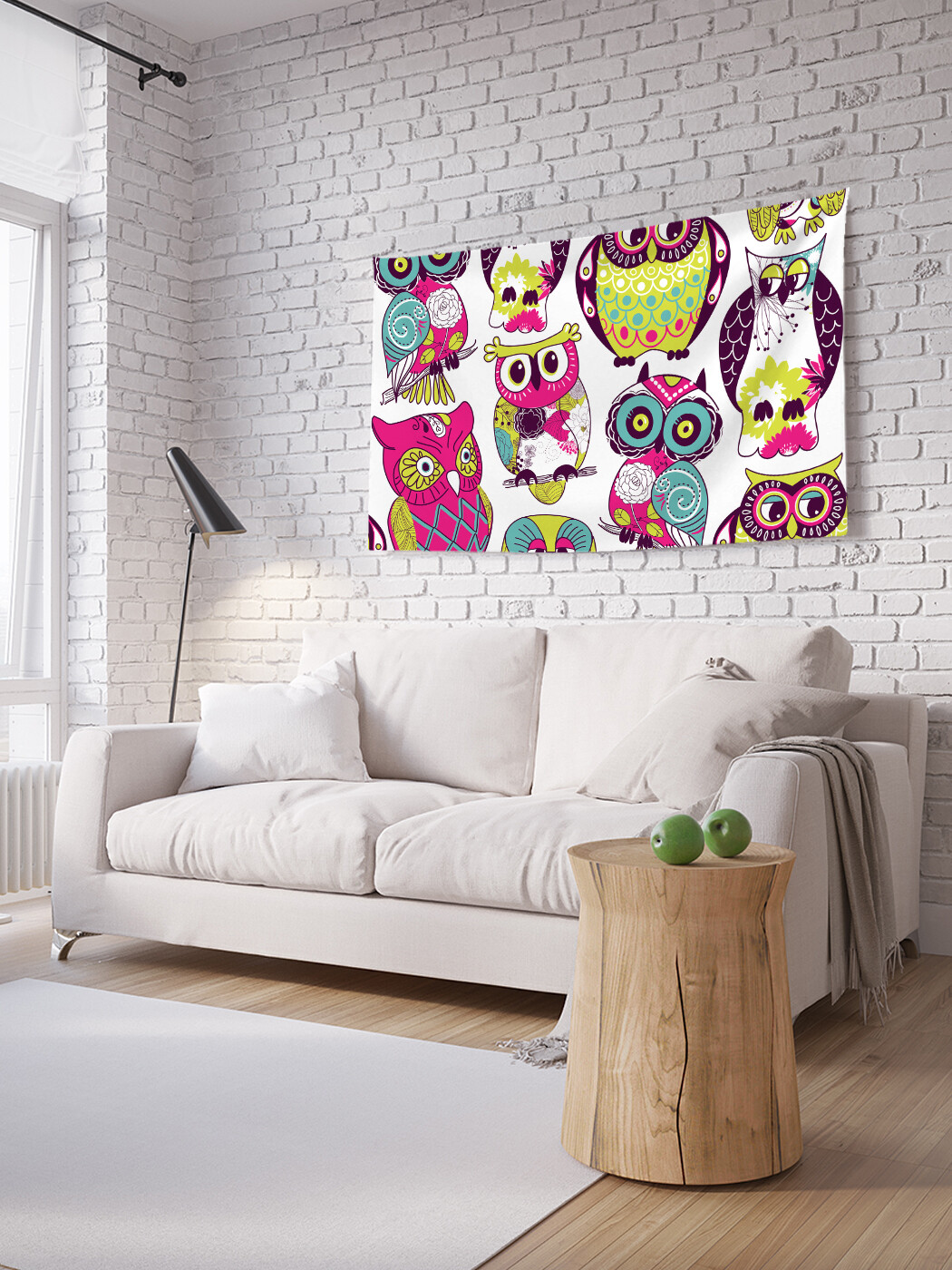 

Горизонтальное фотопанно JoyArty Гипнотические совы, из ткани, 100х150 см