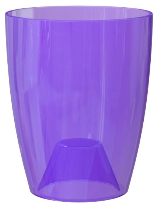 Цветочное кашпо Artevasi Fiji 1,4 л фиолетовый прозрачный 1 шт.