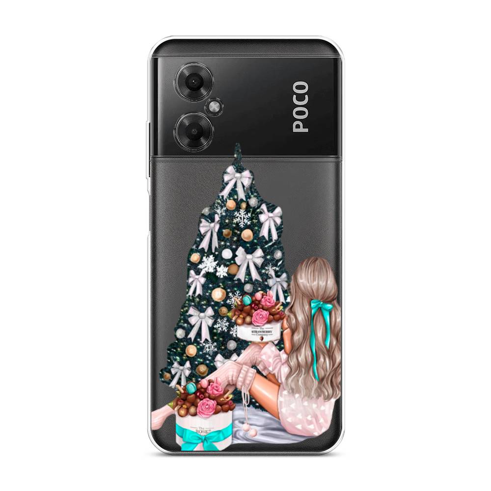 

Чехол на Xiaomi Poco M4 5G "New Year", Зеленый;бежевый;голубой, 316550-5