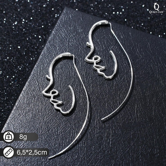

Серьги из бижутерного сплава Queen Fair 6943920, без вставки