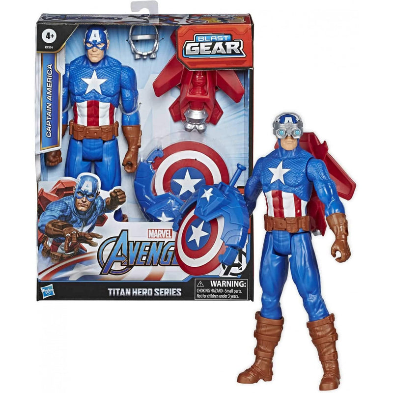 Фигурка Marvel Капитан Америка с пусковой установкой Blast Gear E7374