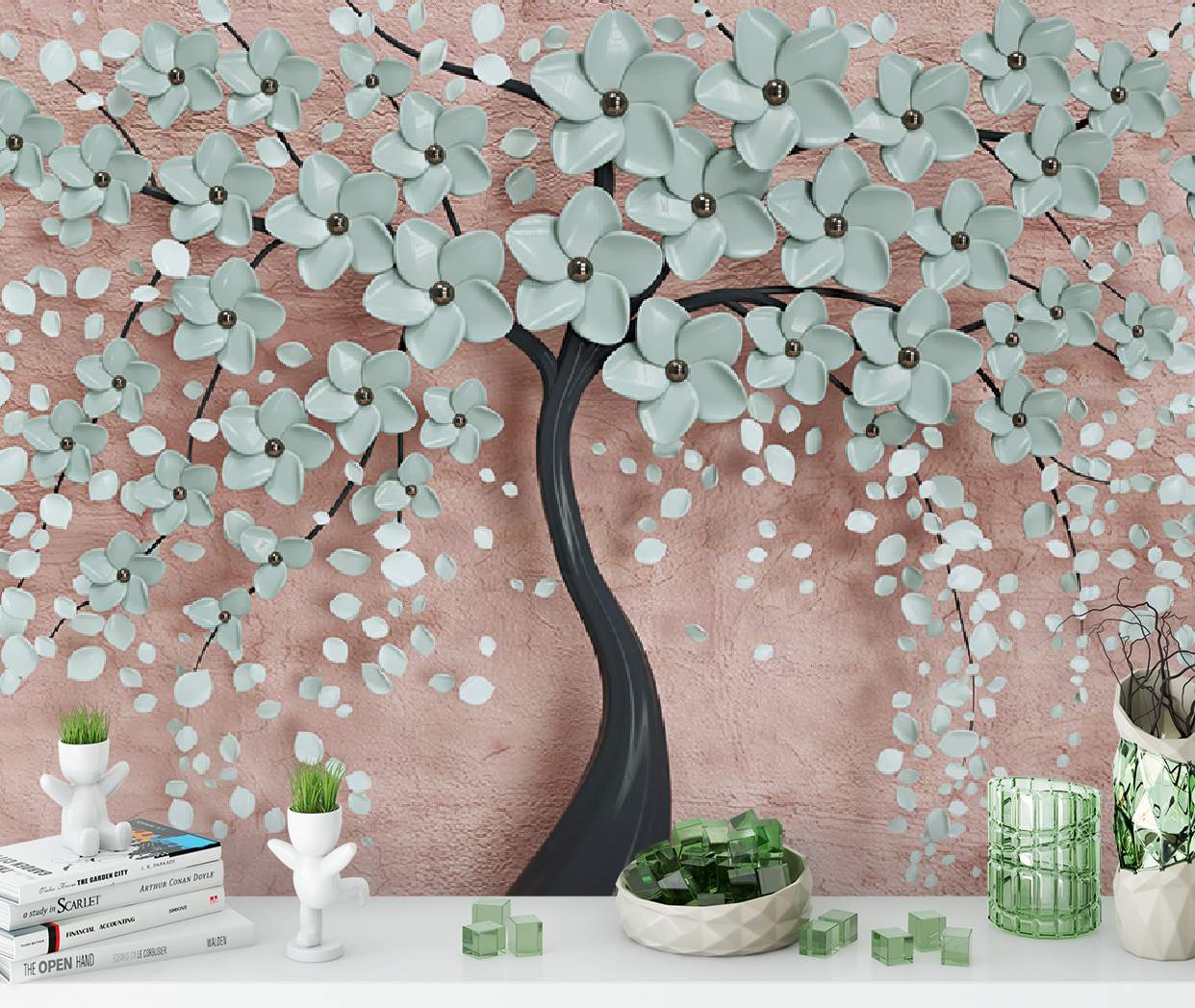 Фотообои Photostena 3D дерево в зеленых цветах 2 x 1,5 м здравень турбо для капусты и зеленых культур 15 гр