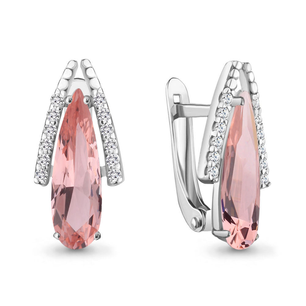 

Серьги из серебра с фианитом Aquamarine Aquamarine 4739590А_925_р, 4739590А_925_р