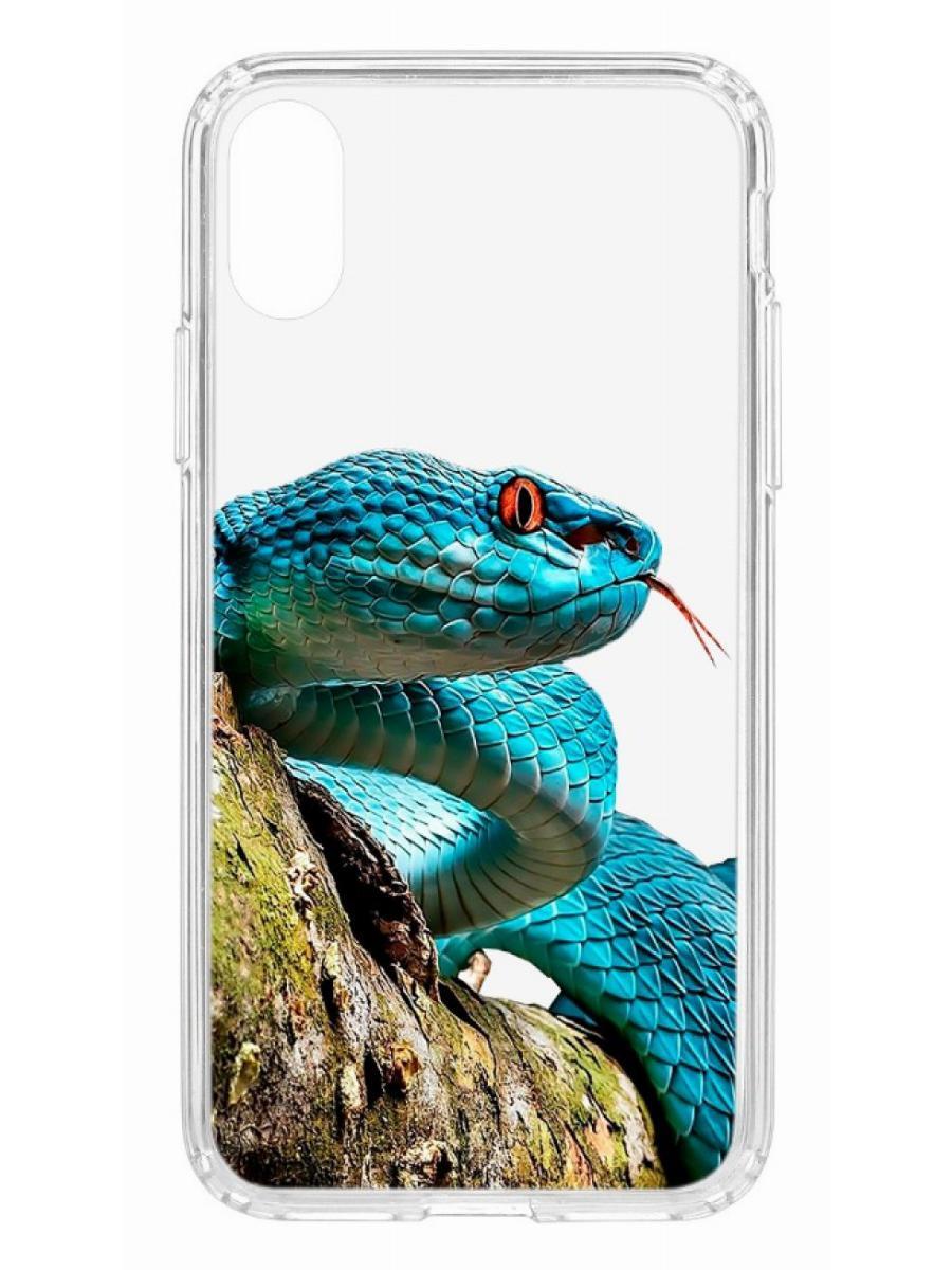 Чехол на iPhone X Kruche Print Змея