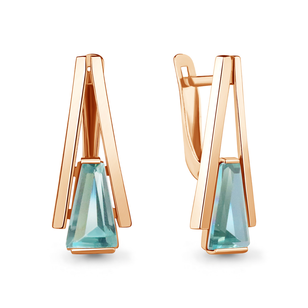 

Серьги из серебра с турмалином искусственным Aquamarine Aquamarine 4739288_925_з, 4739288_925_з