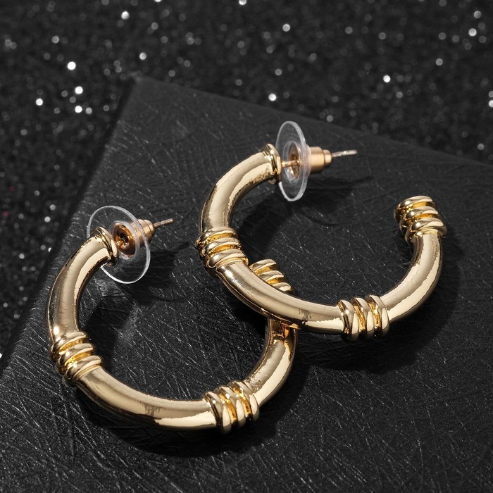 

Серьги конго из бижутерного сплава Queen Fair 7118268, без вставки